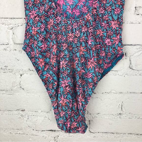 Vintage 90’s Y2K Solar Tan Thru Palm Tree Swimsuit - Picture 7 of 9